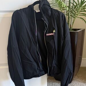 PINK Victoria's Secret Black Windbreaker Jacket